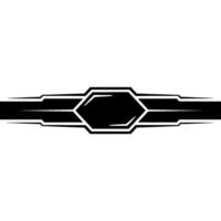 Geometric Black Line Art For Header, Emblem, Or Banner On White vector