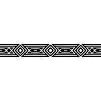 Geometric Border, Black And White Pattern On Light Gradient Background vector