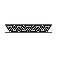 Geometric Triangle Border Ornament, Black On Gradient White Background vector