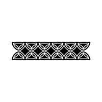 Geometric Border Ornament In Black And White, Decorative Element vector