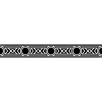 Geometric Border In Black And White, Seamless Repeating Pattern vector