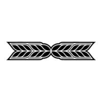 Geometric Wheat Pattern On White, Minimalist vector