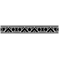 Geometric Pattern Border Element, Black And White vector