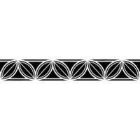 Geometric Pattern Border, Black And White, Minimalist, Decorative Element vector
