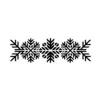 Minimalist Snowflake Border Illustration vector