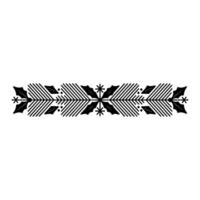 Elegant Black Christmas Border With Holly And Linear Elements vector
