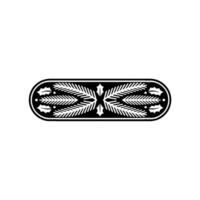 Festive Black And White Decorative Border With Holly And Fir vector