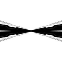Geometric Tech Abstract, Black White vector