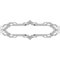 Minimalist Tech Circuit Board Border On White vector