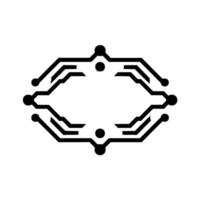 Modern Tech Circuit Board Clean, Minimalist vector