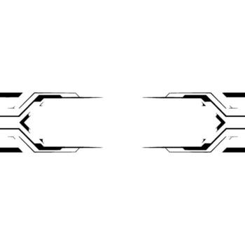 Futuristic Abstract Frame Element With Gradients, Minimalist vector