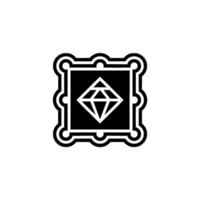 Geometric Diamond In Decorative Frame Minimalist vector