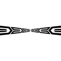 Abstract Geometric With Converging Black Shapes On White Background vector