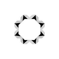Geometric Abstract With Octagon And Triangles On White vector