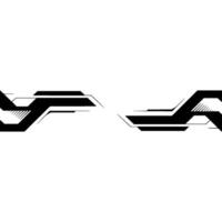 Modern Tech Abstract Geometric Black Lines On White Background vector