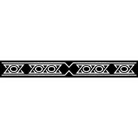 Geometric Black And White Border Element, Abstract Pattern vector