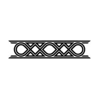 Elegant Geometric Border In Black On Gradient White Background vector