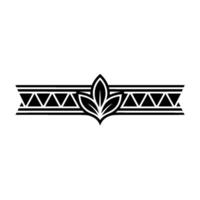 Minimalist Black And White Leafy Border vector