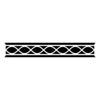 Elegant Border Black And White Seamless Ornament vector