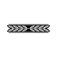 Black Leaf Border Element On Light Background vector