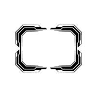 Techy Frame Border, Futuristic, Black And White, Empty Space vector