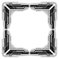 Geometric Tech Frame, Modern Futuristic Border, Illustration vector