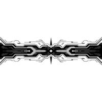 Abstract Tech Circuitry Element Black White Digital Background vector