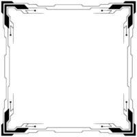 Futuristic Tech Border Frame Illustration With Blank Space vector