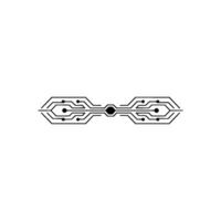 Minimalist Circuit Board Abstract Tech Element On White Background vector