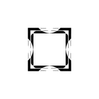 Geometric Square Frame With Rounded Edges, Minimalist vector