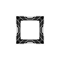Geometric Frame On White, Modern Art Deco vector