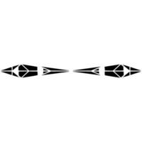Geometric Abstract Symmetrical Black Shapes On White vector