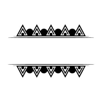 Minimalist Geometric Frame With Triangles And Circles, Illustration vector