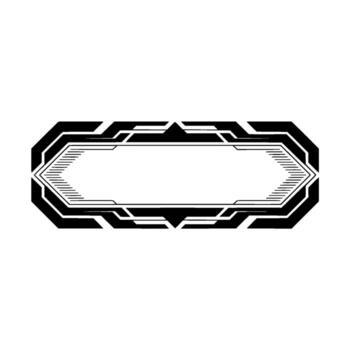 Futuristic Tech Frame Element, Minimalist vector