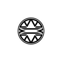 Geometric Symbol In Circle Minimalist, Concept vector