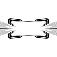 Abstract Geometric Badge In Black And White vector