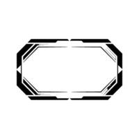 Futuristic Tech Frame Geometric Abstract Element vector