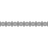Elegant Black Geometric Pattern Border On White Background vector
