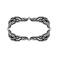 Geometric Black And White Frame Border Element vector