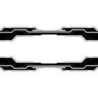 Tech Abstract Futuristic Black Lines On White Background vector