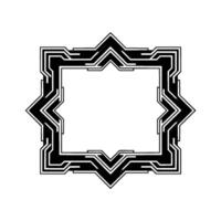 Geometric Art Deco Frame On Light Background vector
