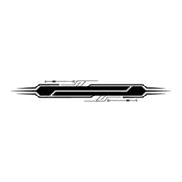 Abstract Tech Element Black Lines On White vector