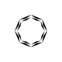 Geometric Black Diamond Shape On White Background Minimalist vector
