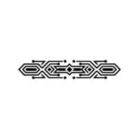 Geometric Circuit Element On White Background vector