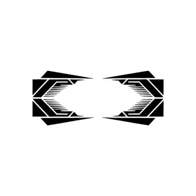 Symmetric Geometric In Black White, Minimalist Modern Art