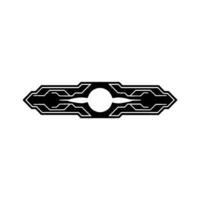 Tech Abstract, Modern Glowing Sphere On Black Border vector