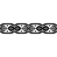 Minimalist Black White Ornamental Border, Decorative Element vector