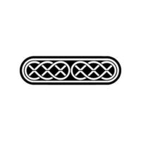 Celtic Knotwork Emblem Elegant Silver And Black On White vector