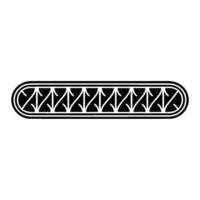 Minimalist Art Deco Border Element In Black And White vector