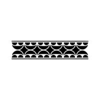 Black White Geometric Border Circular Motif With Minimalist Aesthetic vector